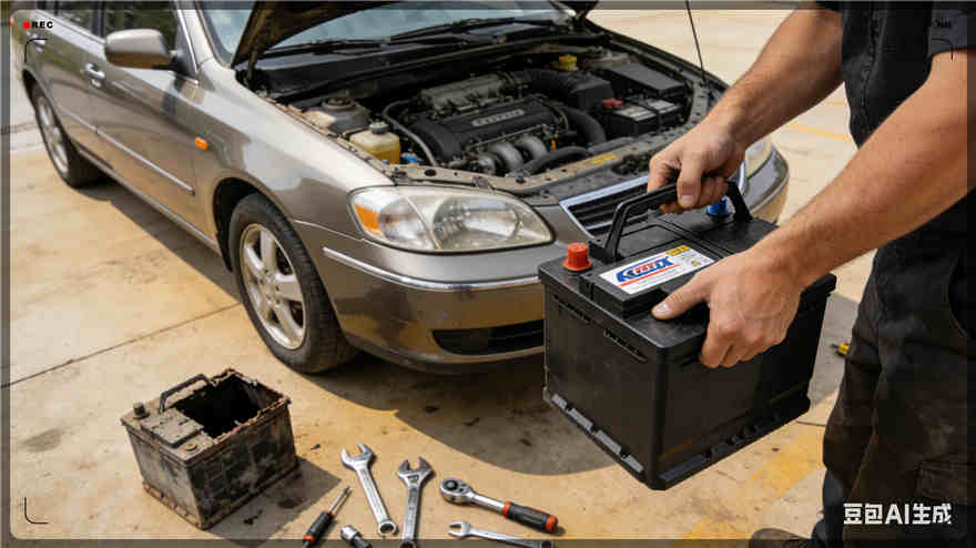 扎兰屯汽车换电瓶电话【案例】